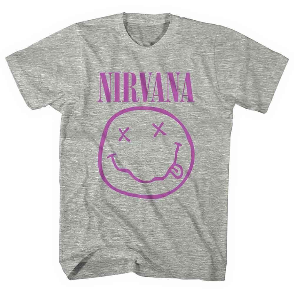 26 Nirvana Purple Smile Grey Official Men s T-Shirt Unisex- Unisex T-Shirt M