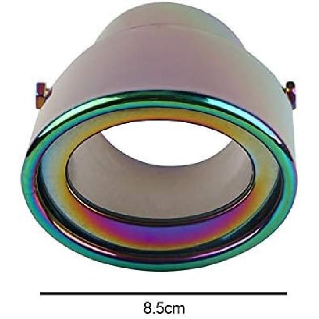 Universal Straight Type Stainless Steel Car Exhaust Tail Muffler Tip Pipes Fit Pipes Diameter 1.5" to 2.1"