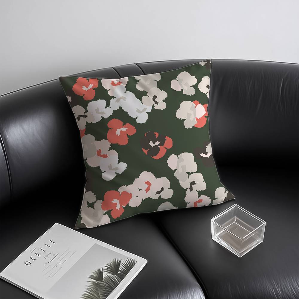 Spring and Summer Floral Pillow Case Anti-dustmite Invisible Zipper Sofa Bed