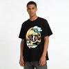 Vintage Surf Skull Print T-shirt American Street Trendy Casual Tee Pure Cotton T-shirt
