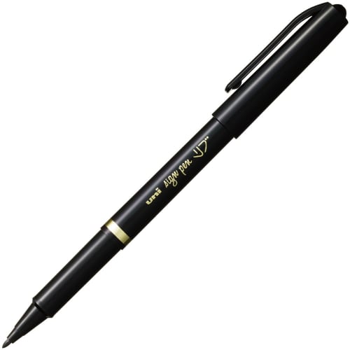 Mitsubishi Pencil Water-based Pen Ribbed Fine Point MYT7.24 Black 10 Pieces