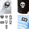 7 Pcs Cartoon Alien Head Embroidered Patches Iron On Patches Lovely Clothing Patches Sewing Patches for Clothes Bag