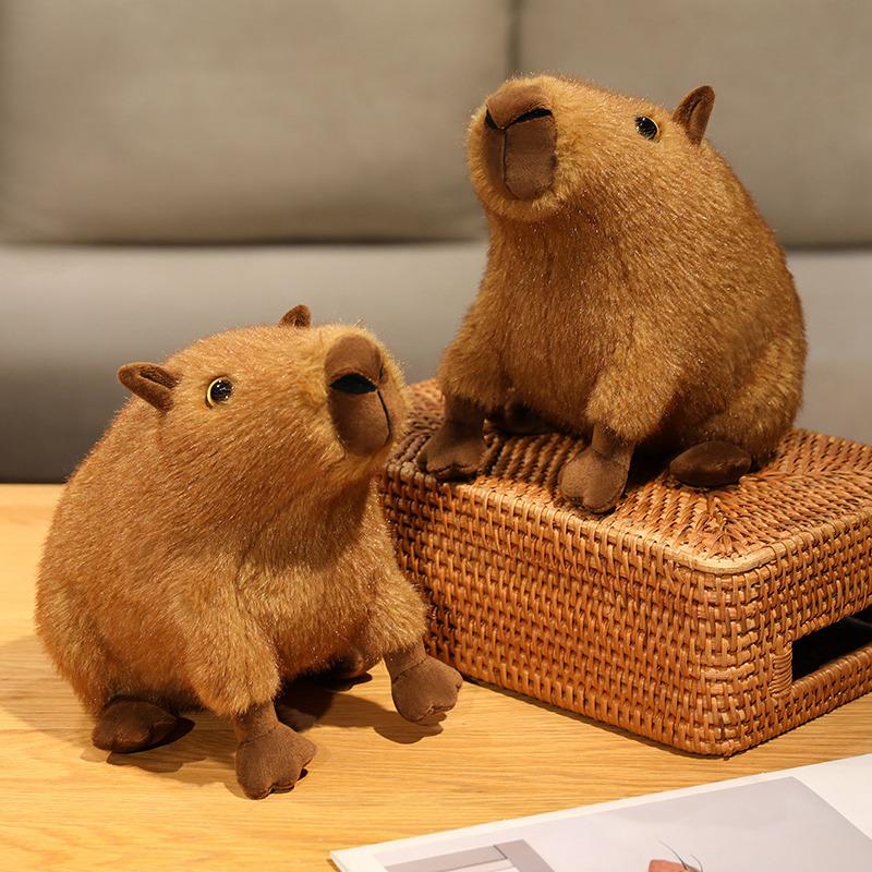 Cartoon Simulation Capybara Doll Plush Toy Kapibara Doll Children Accompany Soothing Pillow Puppet