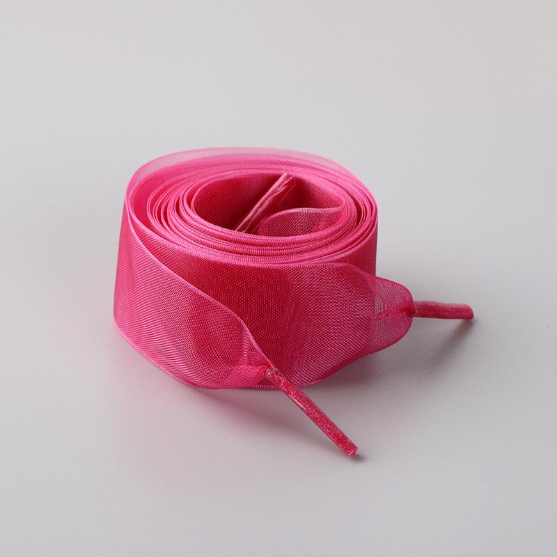 1Pair Women's Soft Casual Flat Shoestrings for Sneaker 2.5CM Wide Shoe Accessories Shoe Laces Silk Satin Ribbon Shoelaces