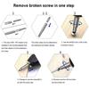 22Pcs Broken Head Screw Extractor Set Broken Bolt Extractor  Stripped Screw Removal