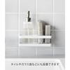 Yamazaki Film Hook Sponge & Bottle Rack, White, Approx. W18 x D7.5 x H6cm (excluding film hooks), Tower Sponge Holder, Sponge Rest, Sink Storage, 2167