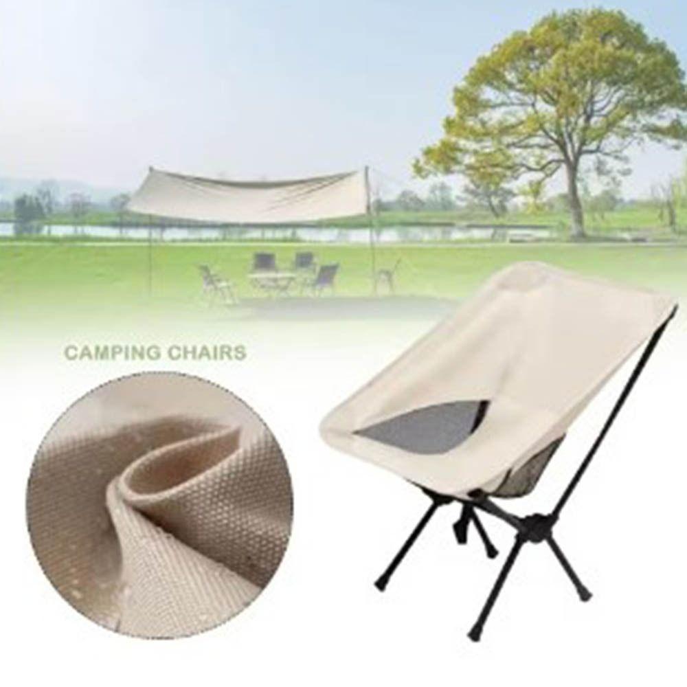 Collapsible Fishing Folding Chair Backrest Hiking Picnic Seat Comfortable Moon Chair Outdoor