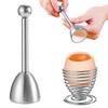 Doyime Egg Cutter of Egg Egg Stainless Manual Convenient Kitchen [Set 2] Cracker, Stand, Steel, High-Resilience Spring, Operation, Operation, Gadget,
