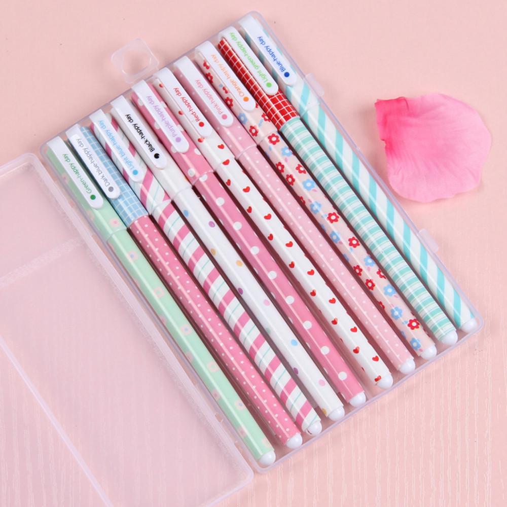 10Pcs/Lot New Cute Cartoon Colorful Gel Pen Set Kawaii Stationery Creative