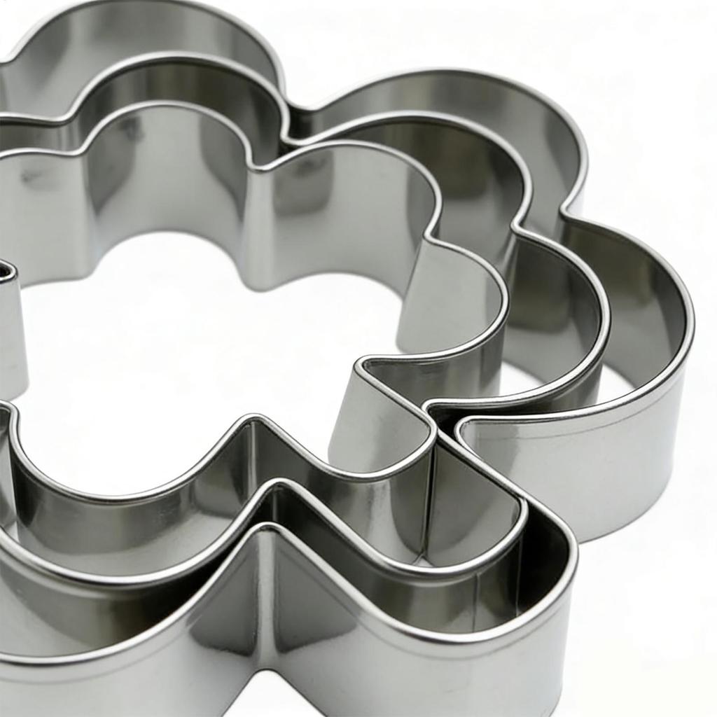 3Pcs Cookie Cutter Patrick's Day Clover Shaped Stainless Steel Mold DIY Cake Sugarcraft Pastry Biscuits Mould  Baking Tool