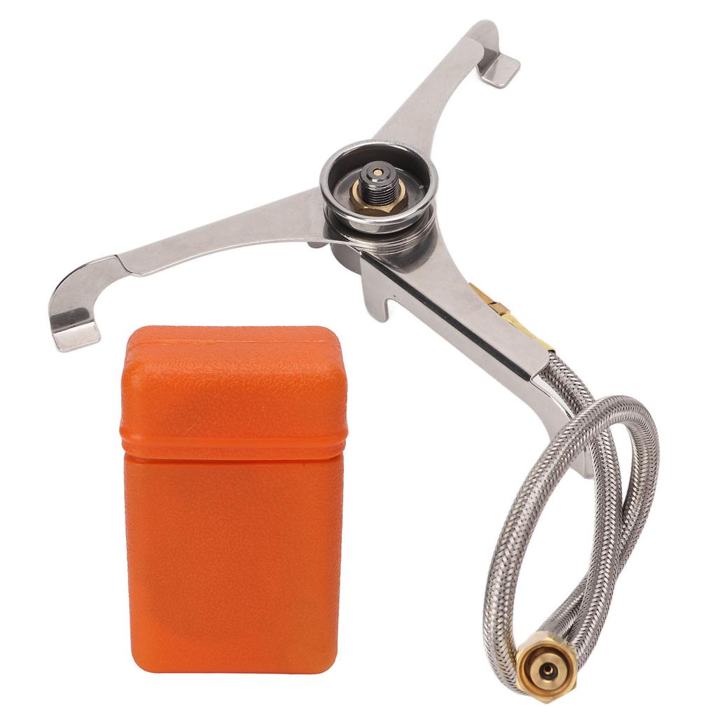 Outdoor Tripod Gas Stove Connector Foldable Heat Resisting Portable Camping Stove Long Tank