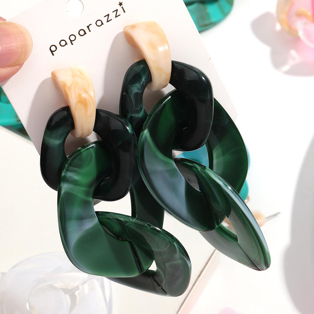 Trend Acrylic Geometric Leopard Print Circle Earring for Women Creative Irregular Colorful Round Drop Earrings 2025 Jewelry