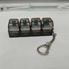 Mechanical Keyboard Switch Keychain Set Transparent Switches Stress Relief Toy Keyring with Metal Clip for Key Holder Decoration