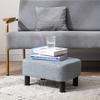 IBUYKE Ottoman Stool, Small Footstool, Rectangular Chair with Legs, Non-Slip, Square, Light Blue, RF-BD214