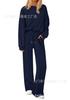 European and American women's clothing is popular, autumn and winter knitted sweater wide-leg pants casual two-piece set