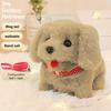 Interactive Plush Toy Puppy Walking Barking Tail Wagging Gift Battery Operated Electronic Dog for Kids