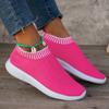 Fashion Women Casual Sneakers Mesh Breathable Round Toe Vulcanized Shoes Casual Comfortable Socks Walking Shoes for Woman