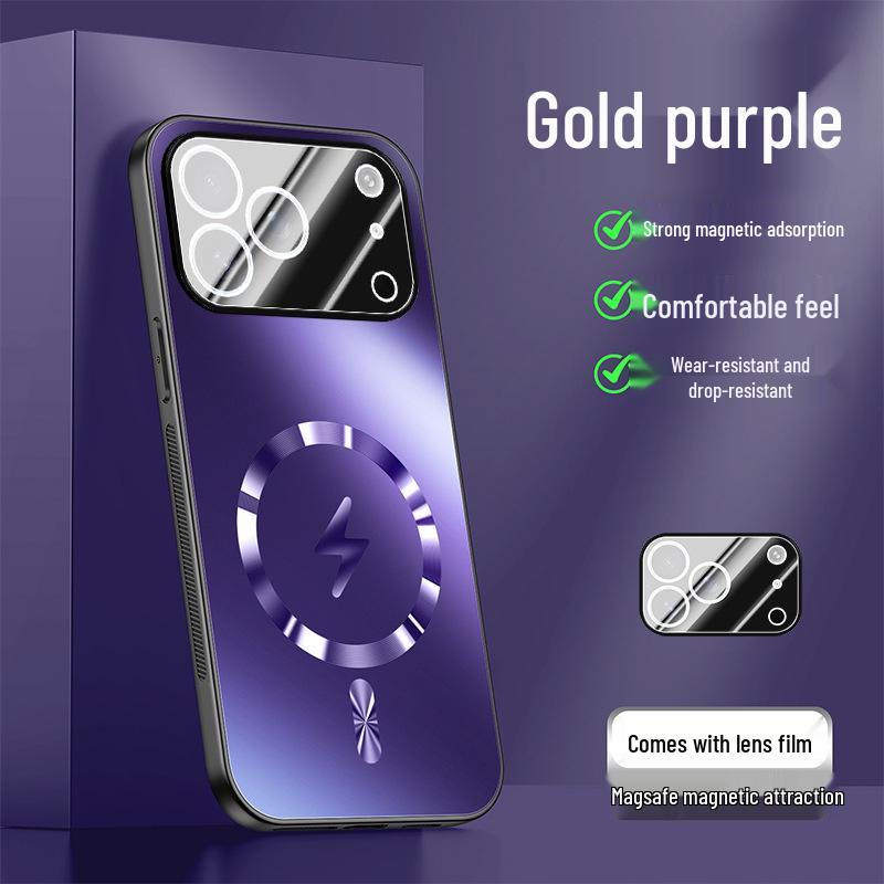 

iPhone 17 Pro Magnetic Case with Frosted Skin Feel and 16 Eye Lens Protection Film 15 Pro Max