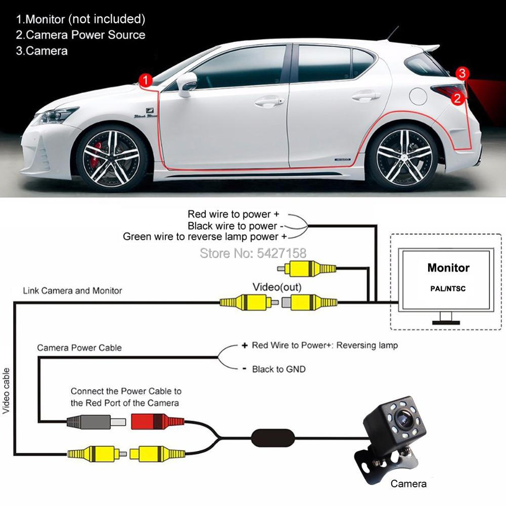NEW Car Rear View Camera HD Rear View Video Vehicle Camera Backup Reverse Camera 12 LED Night Vision Parking Camera Wide Angle