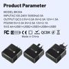 30W 6-Port QC3.0 Multi-Plug Fast Charger for EU, US, UK, & Korea