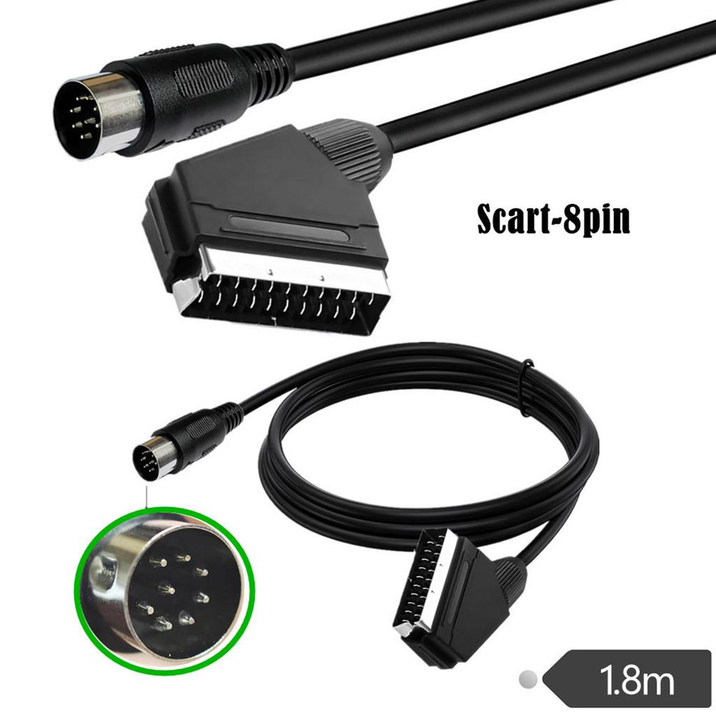 Hohe Leistung SCART 8Pin RGBs Ton Video Leitung Klare Signalübertragung PVC Isolierung