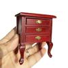 1/12 Scale Miniature Wooden Nightstand Vintage Cabriole Leg Design With Working Drawer For Dollhouses