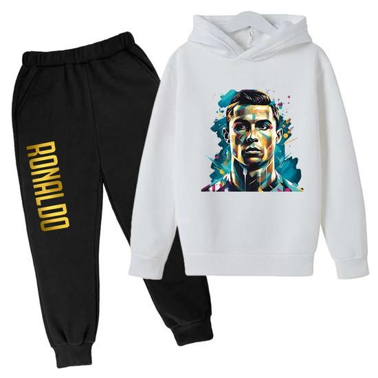 Ronaldo CR7 Potisk Fotbalový Idol Oblečení Dětská Mikina 2ks Sada Kalhoty Oblek Děti Kluci Tepláková Souprava Dívky Oblečení Sportovní Teplákové Soupravy