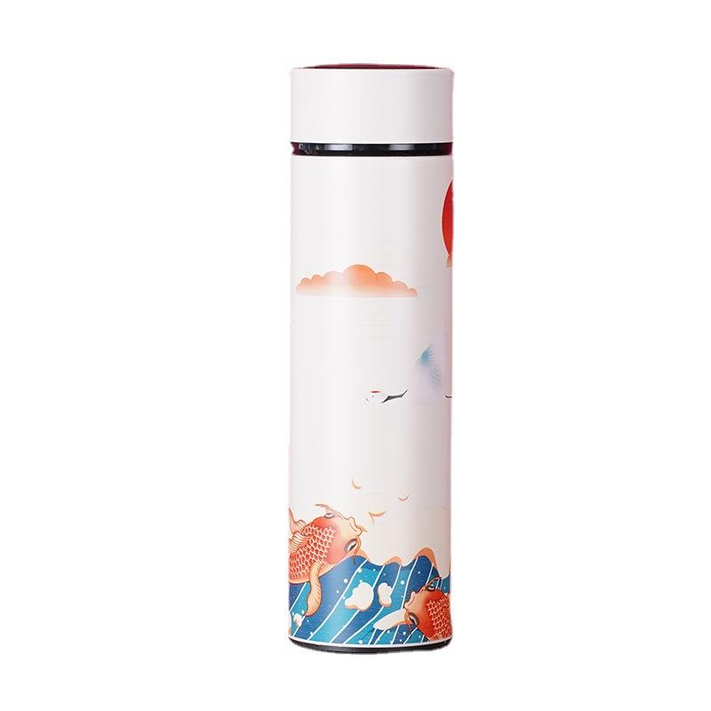 Large Capacity Multi-function Thermos Cup 500ml Vacuum Flasks Portable Stainless Steel Thermos Cup Water Bottle Travel Tea Mug Office Thermos Cup