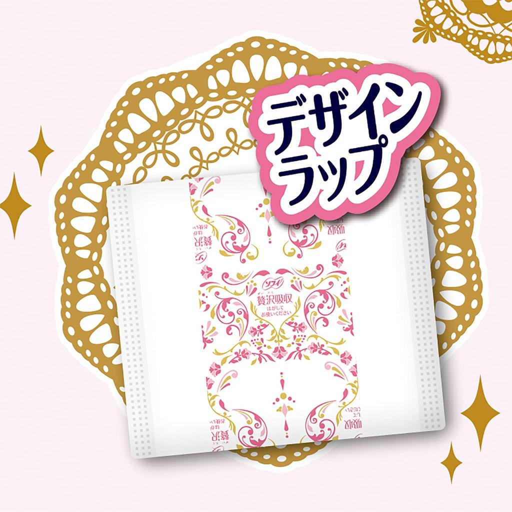 Sofy Luxurious Absorbency White 62 Sheets Vaginal Discharge and Mild Urinary Floral, (For Incontinence)