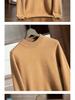 Men's Thickened Cashmere Half-High Neck Sweater - Loose Fit, Warm Knit Pullover