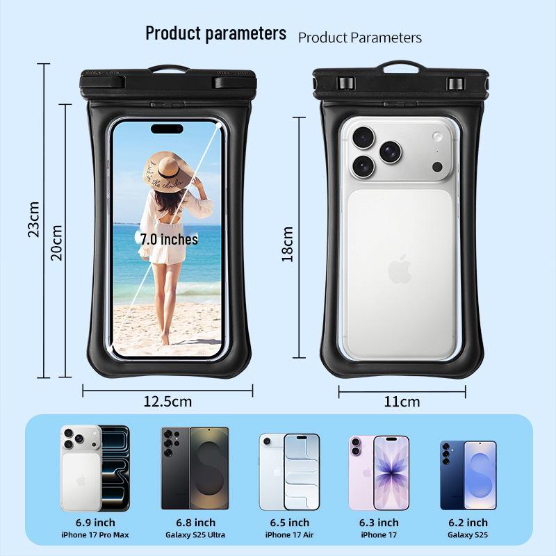 Floating Waterproof Phone Pouch with Touchscreen, IPX8 Certified for Diving, Swimming & Hot Springs