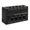 4 Channel Line Mixer Ultra Low Noise Mono Analog Audio Mixers 1 4in TS