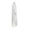 Summer Womens Fashionable Solid Color Cotton Linen Shirt Dress Elegant Casual Party Dress New Lapel Button Slit Midi Shirt Dress