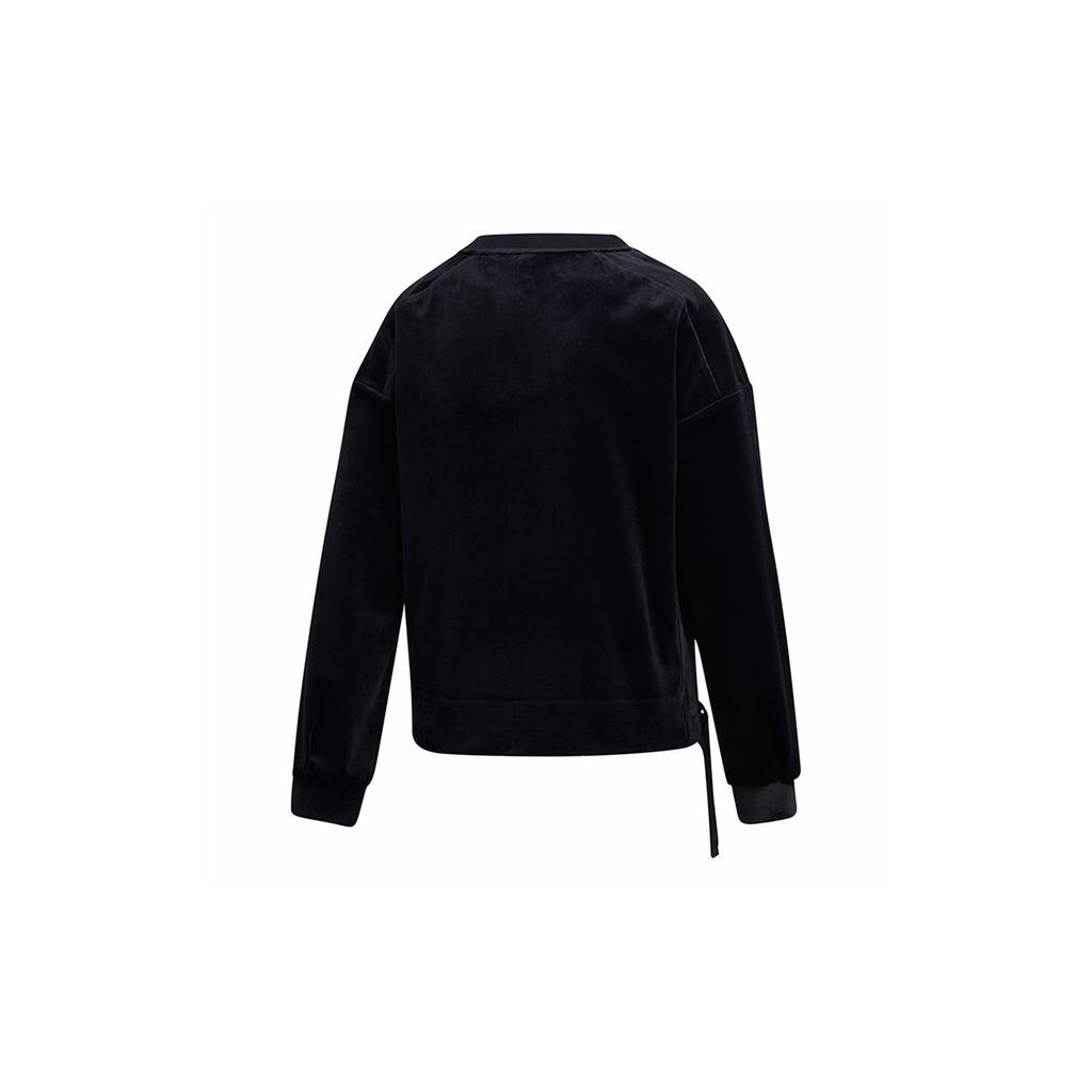 adidas Stile Felpa Pullover in Velluto Donna Felpe Nero GM1461