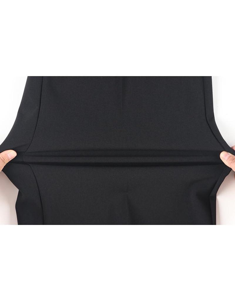 Wacoal Calson Stretch Pants with Center Press and Comfortable Waist Wide High KSN356 BL M (Work-Friendly Calson) (Front Back), Fit, Fit, Rise,