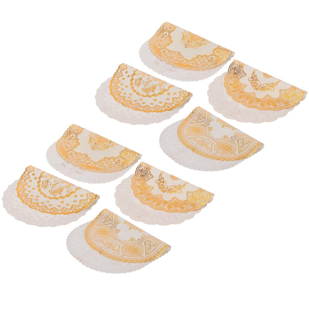 2Pcs PVC Table Mat Gold Placemats Cup Coaster Pad Kitchen Restaurant Wedding Decoration