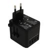 Travel Adapter Black Universal Adapter with 3 USB 1 Type C Safety Protection International Adapter