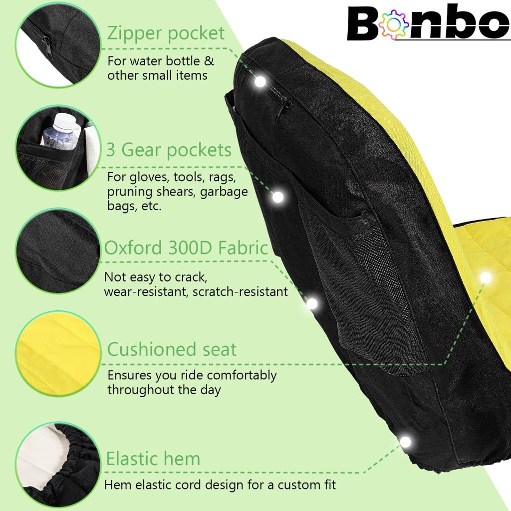 Comfortable Cushioning LP92334 Large Cushioned Seat Cover CompactUtility Tractor Oxford 300D Fabric Waterproof Universal