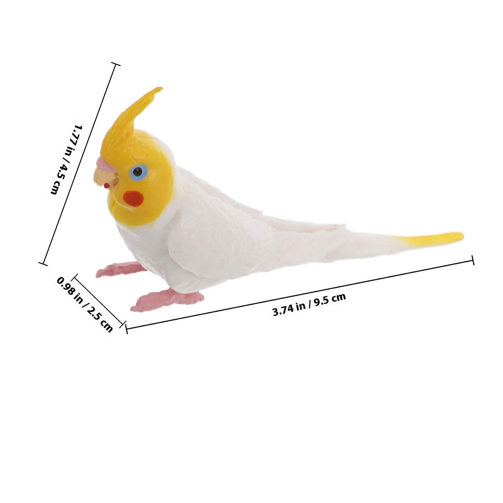 

Cockatiel Parrot Lifelike Ornament Home Outdoor Decoration Simulation Artificial Bird Sculpture Artificial Parrots белый