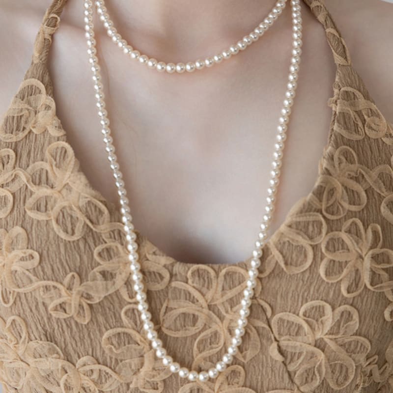 Tatiana Crème Pearl Maxi Long Necklace NZ2488