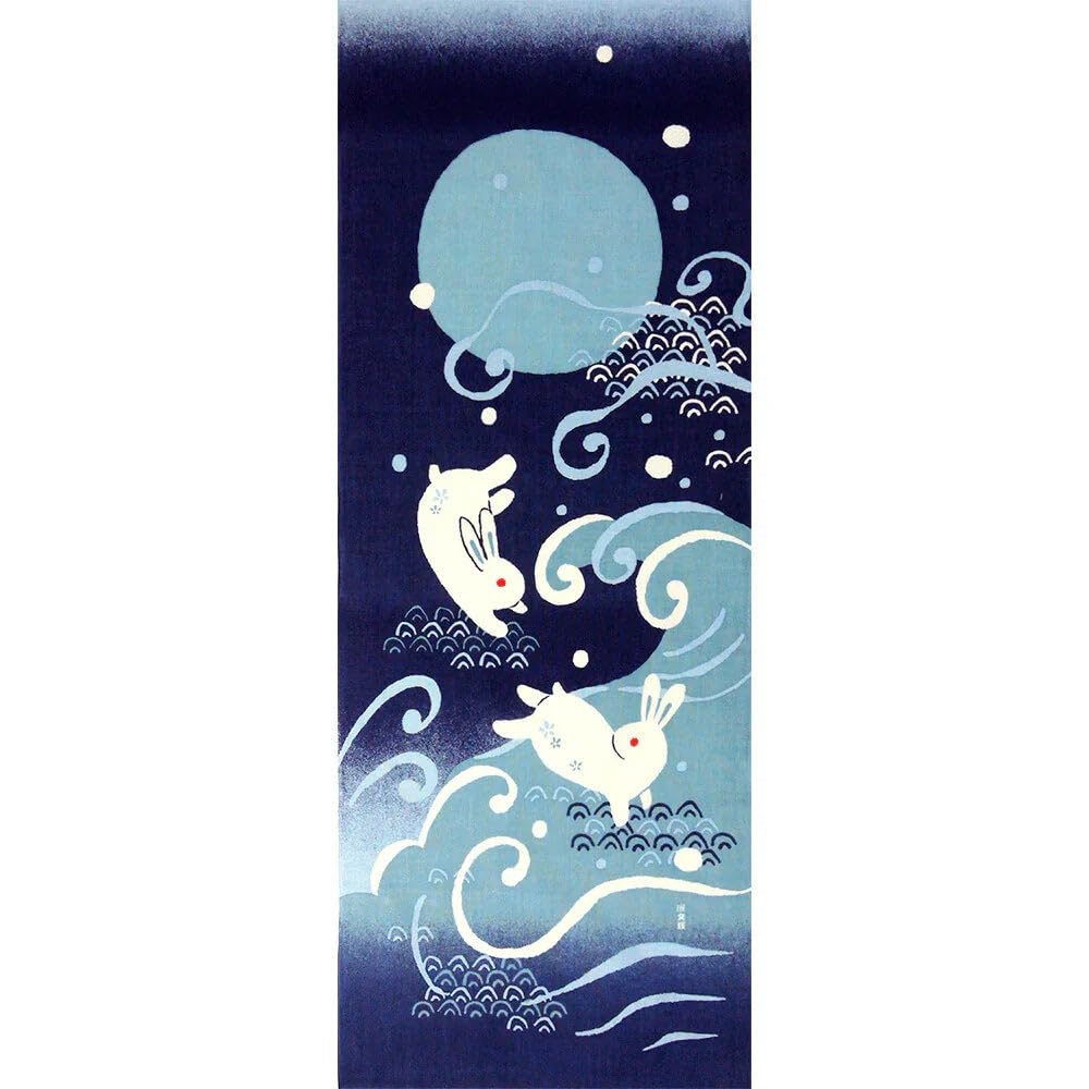 Hamamonyo Hand Towel Bouncing Wave Rabbit -