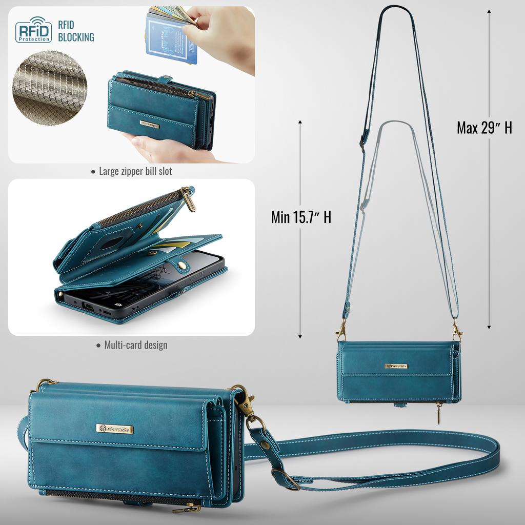 Multifunktionales Lanyard Leder Geldbörse Kartenetui Für Samsung Galaxy A55 A56 A54 A53 A52 A17 A16 A15 A14 A13 Handtaschenhülle