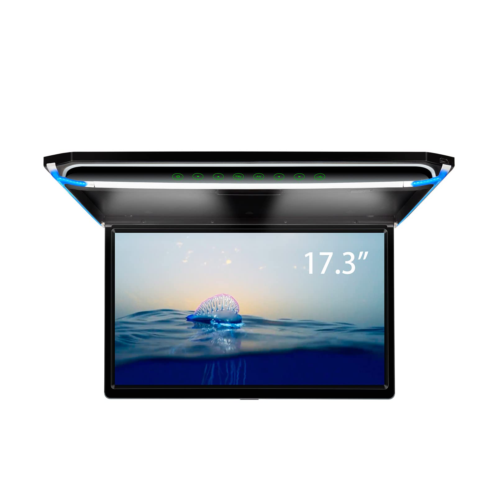 

XTRONS Новейший дюймовый Большой Экран Откидной Монитор FHD 1920x1080 Разрешение Совместимый с HDMI 1080P Видео Совместимый Внешний Вход Связанный с Дверью чёрный