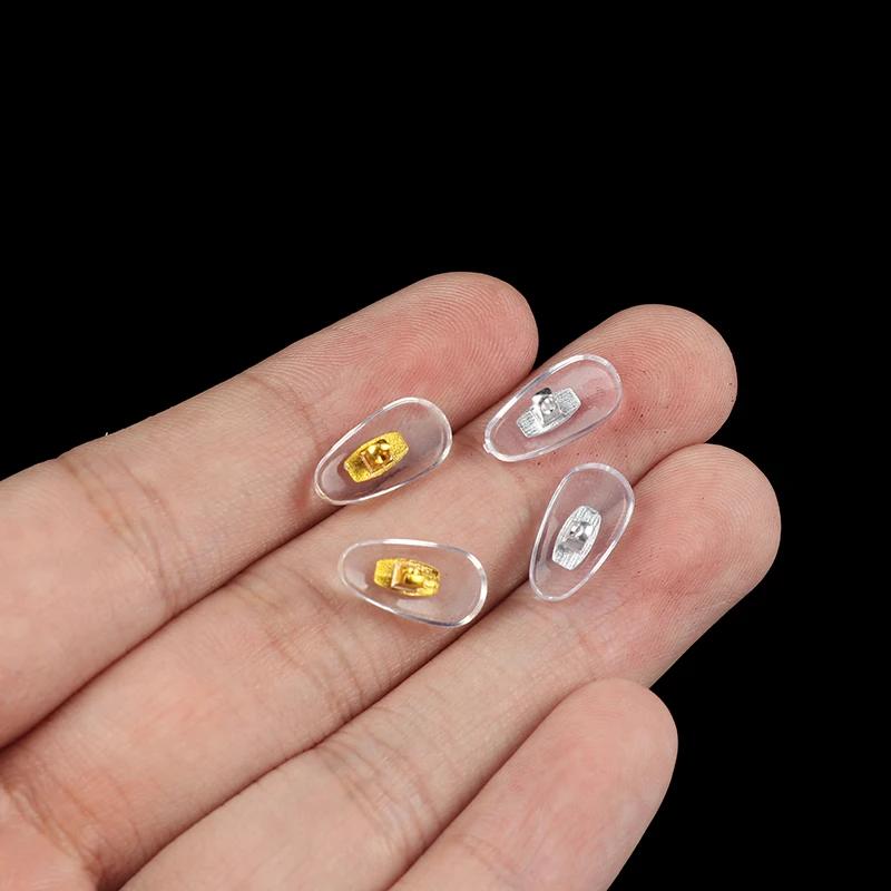 10 Pairs Silicone Screw On Nose Pads PVC Aluminium Core Brace For Glasses Support Eyewear Accessories