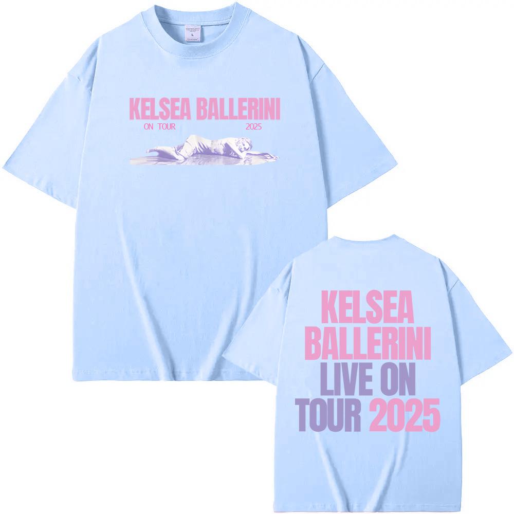 KELSEA BALLERINI LIVE ON TOUR Tee Summer Kelsea Ballerini's Same Style Tee-shirt High Quality Cotton Graphic Printing Camisetas