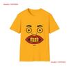 Wide Red Lips Face T Shirt Funny Cartoon Vintage Soft Fashion Versatile Homme Stylish Breathable