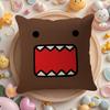 Cartoon Funny Domo-Kun Cushion Cover Linen Organic Fabric Double-Sided Printing Breathable Pillow Case Sofa Home Decor Gift