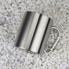 Metal travel mug with a carabiner