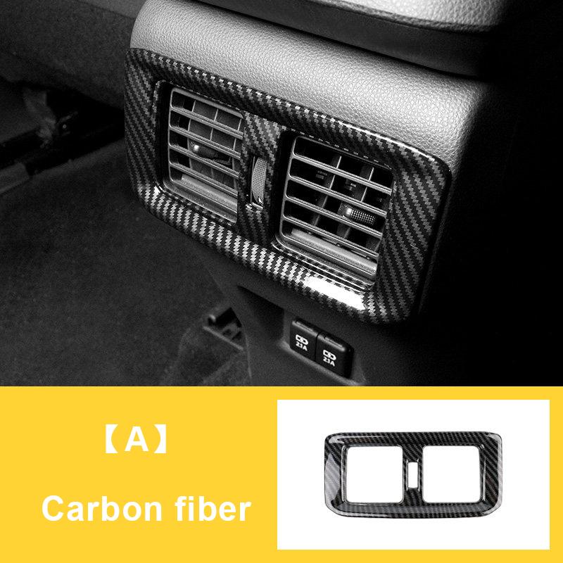 For Toyota RAV4      2024 XA50 ABS Carbon Car Rear Air Condition Outlet Vent Frame Cover Trim Accessories