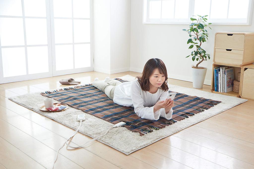 Sugibo (Sugibo) Washable Electric Throw, Wide Size, 160 x 120 cm, Made in Japan, SB20HW01(CB), Cafe Brown (Online Exclusive Model)